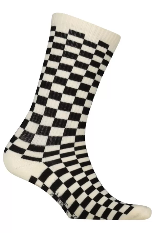 Chaussettes | Accessories<America Today Chaussettes imprimées en diamant Tula B Black/white | Pinegreen