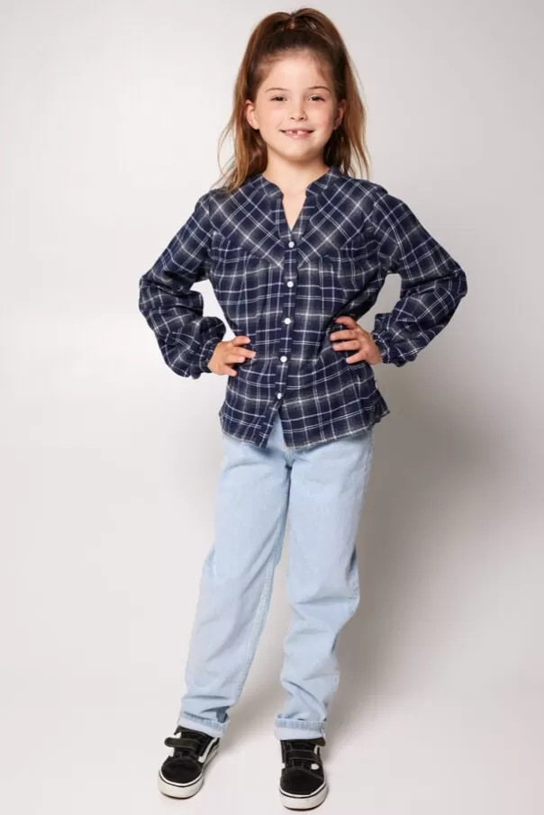 Blouses<America Today Chemise Beck jr Lightgreen/blue | Purple/blue