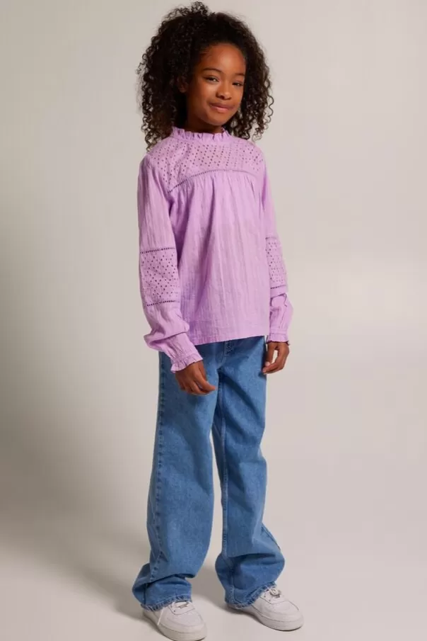 Blouses<America Today Chemise Bodil jr Lilac/purple | Offwhite