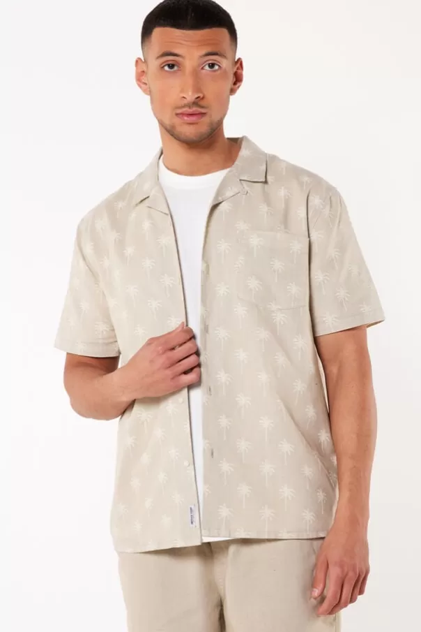 Chemises | T-shirts & Polo's<America Today Chemise Isley Grey | Deepblue | Beige