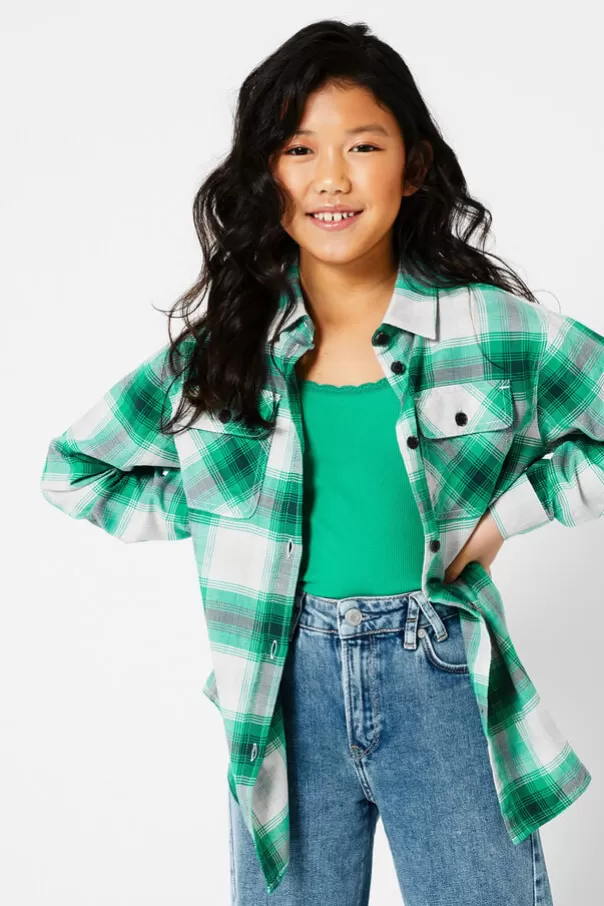 Blouses<America Today Chemisier imprimé diamant White/green