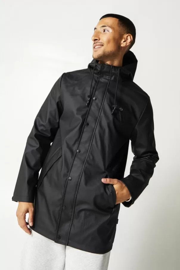 Vestes | Men's raincoats<America Today Imperméable Jace Washedblack | Deepblue | Green