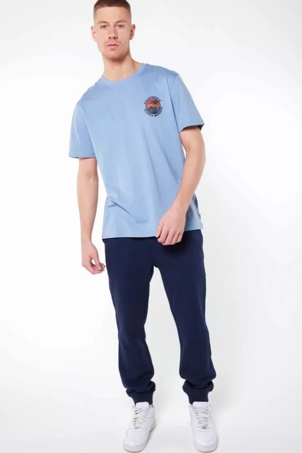 Pantalons | Pantalons de jogging<America Today Pantalon de jogging Chance Black | Darkblue | Lightgreymelange