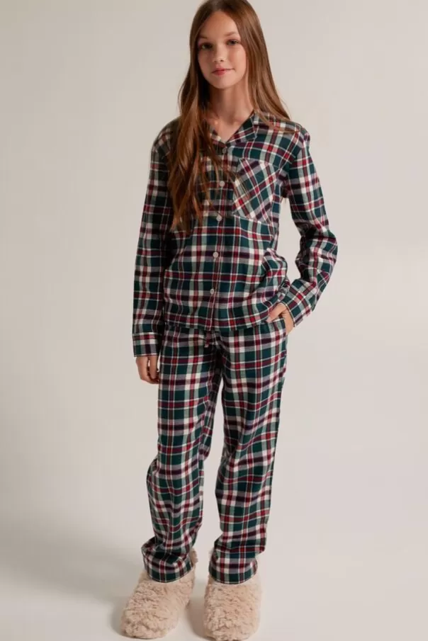 Sous vetements & Lounge<America Today Pyjama Labello JR Shirt Blue/white | Green/red | White/green