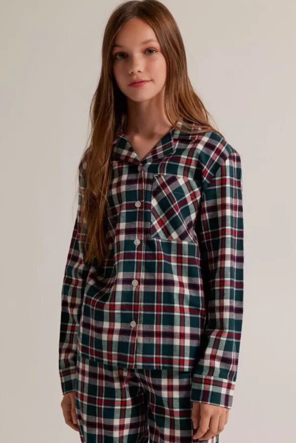 Sous vetements & Lounge<America Today Pyjama Labello JR Shirt Blue/white | Green/red | White/green