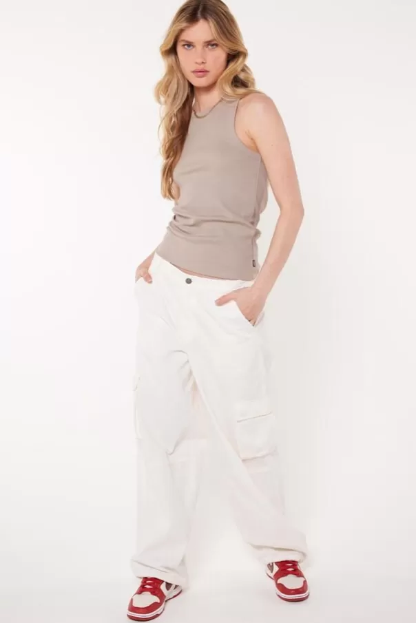 Sous vetements& Lounge | T-shirts & Tops<America Today Singlet Gia Lightgreymelange | White | Lightkhaki