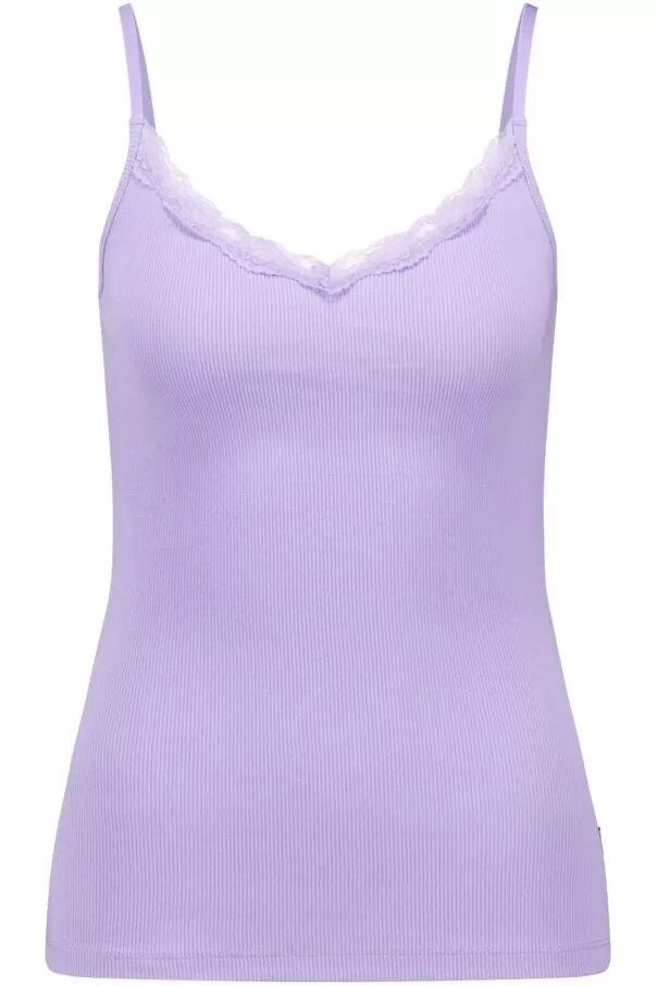 Sous vetements& Lounge | T-shirts & Tops<America Today Singlet Grace Victorianblue | Grass | Lilac/purple