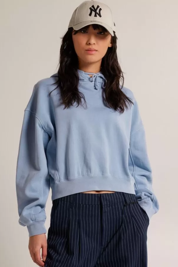 Pulls & Gilets | Sweats & sweats à capuche<America Today Sweat a capuche Solly Lightblue