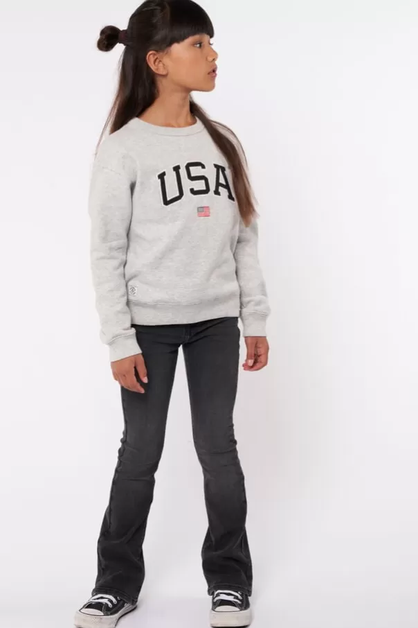 Pulls & Gilets | Sweats & sweats à capuche<America Today Sweat Soel JR Midgreymelange | Midnight | Sage