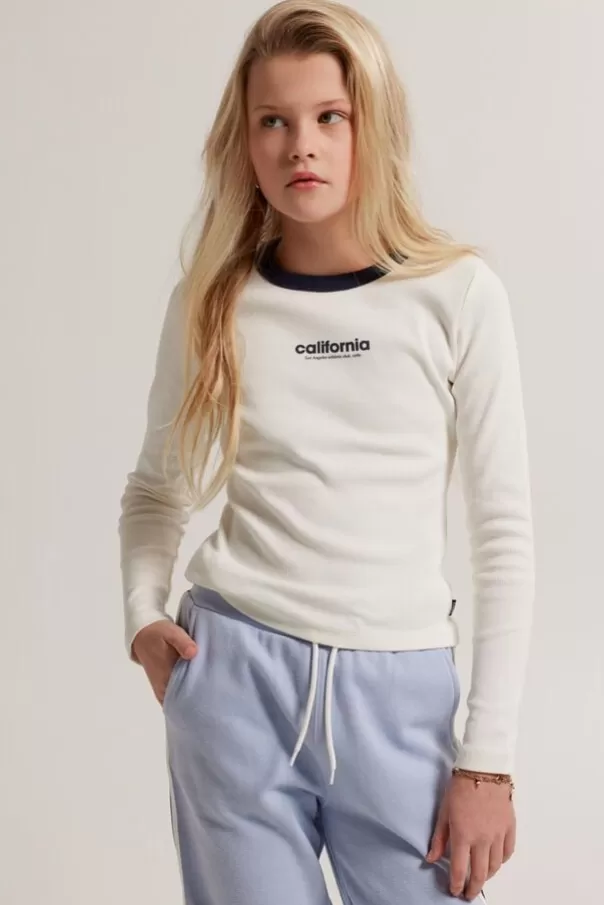 T-shirts &Tops<America Today T-shirt a manches longues Lauri JR Lime | Offwhite