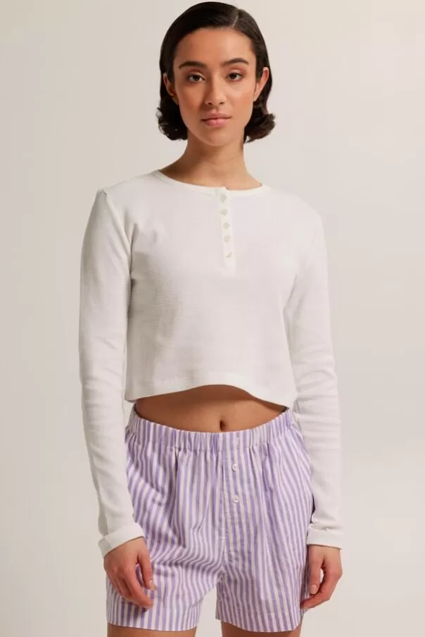 Pyjama | Sous vetements& Lounge<America Today T-shirt a manches longues Loraine Offwhite