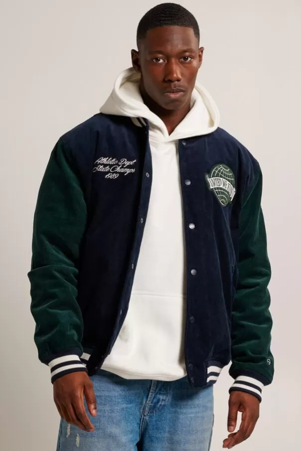 Veste d'université | Vestes<America Today Varsity jacket Julian Cord Darkblue