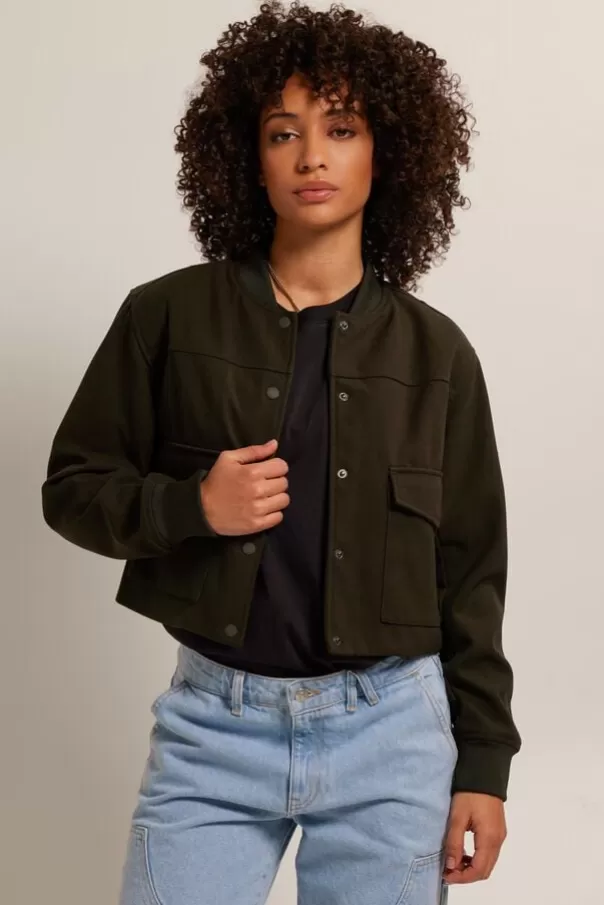 Vestes<America Today Veste Jazz Black | Darkgreen